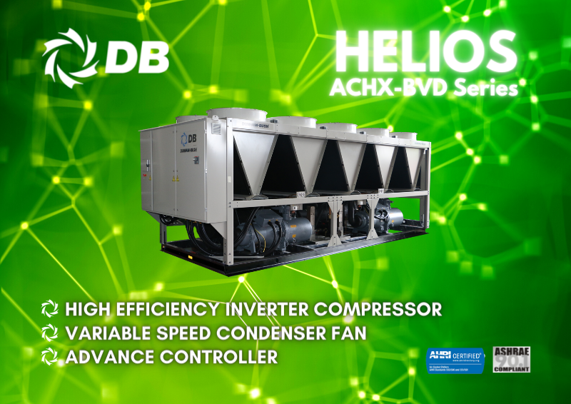 Introducing the New HELIOS Series Inverter Air-Cooled Screw Chillers ACHX-BVD (50Hz) – Specially Designed for Asia Region