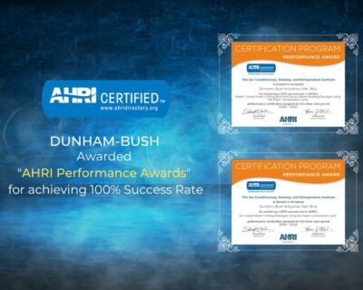 Dunham-Bush Achieved 100% Success Rate in the AHRI Chiller Performance Certification Program, Again