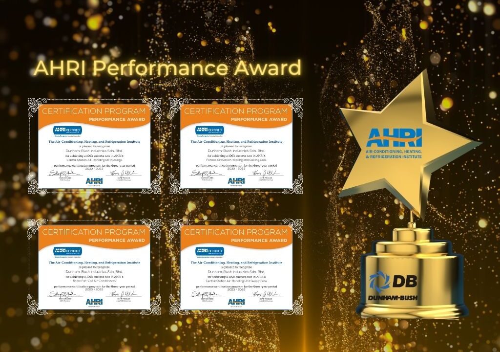 Dunham-Bush receives more AHRI’s Certification Program Performance Award